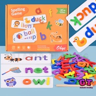 ⚡️READY STOCK⚡️GT ABC Spelling Word Games Wooden word Puzzle early learning recognition word alphabe