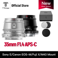 Ttartisan 35mm f1.4 APS-C manual focus lens for sony and mount / fujifilm m4 / 3 mount cameras a9 a7iii a6600 a6400 X-T4 X-T3 X-T30