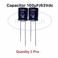100uF63V Capacitor 100uf 63V 63V100uf (Size 10.0x12.5mm) 1 Set Of 2 Pieces Quality Products