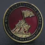 Marine Green Bronze Commemorative Coins Collectible Coins Pirate Play Coins Commemorative Medal 8.4