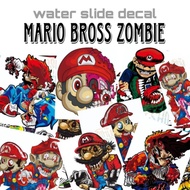 stiker water slide decal custom super Mario Bros racing