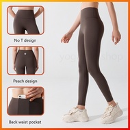 Lululemon Nude Yoga Sports pants One Piece Leggings Back Pocketfashion sportsSG86036