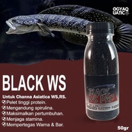 Pellet Black WS Pro Packaging 100ml 50gr | Channa asiatica Fish Feed ws rs 1mm 2mm