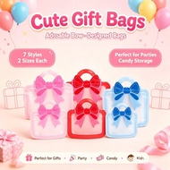 KK Cute Bow Gift Bag Birthday Loot Bag Party Favor Candy Bag Kids Gift Packaging Souvenir Giveaway