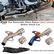 For Kawasaki Z900 Z900e Modified Catalyst Middle Tube Escape Motorcycle exhaust Middle Link Tube Catalyst Removal Elimin