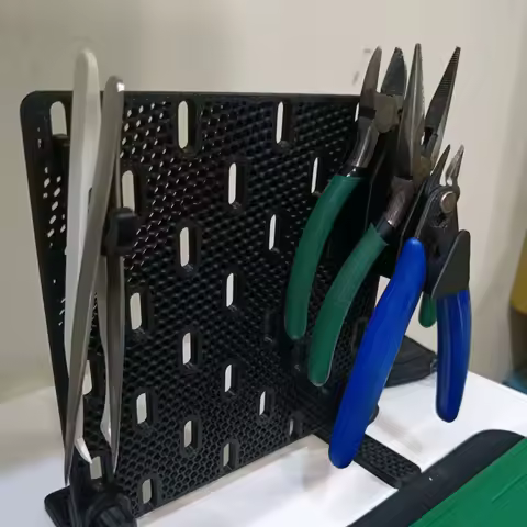 Skadis Pegboard Angled Plier Holder Slotted Wall Panel Hand Tool Storage Rack Workshop Garage Organi