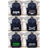 METAL BAND BACKPACK, DEAD METAL BAND BACKPACK, BACKPACK, TRAVELING BAG, CARRYING BAG, SCHOOL BAG, ME