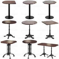 American Retro Chinese Dining Table Milk Tea Shop Commercial Cafe Solid Wood Western Restaurant Dess