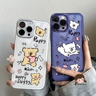 Cute Puppy Clear Phone Case For OPPO A17 A16 A16S A16K A16E A15 A15S A12 Reno 8T 8Z 7Z 6Z 5Z 5F 4F 8