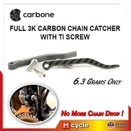 3k Carbon Fiber Chain Catcher With Light weight Screw Guide Front Derailleur RoadBike Fd  3.5G Chain Drop Guard Mcycle