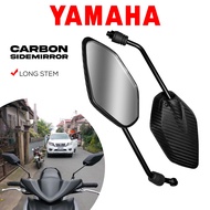 YAMAHA VEGA FORCE 115 LONG STEM MOTORCYCLE SIDE MIRROR CARBON BLACK Prince Accessories
