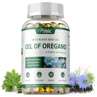 Oregano Oil Softgels | Contains black cumin oil and thymol | Plant-based, dietary supplement, boosts