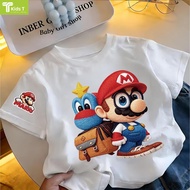 COD (Ho Chi Minh)Kids T Mall Short-sleeved T-shirt Cartoon print Loose and impressive shirt Children