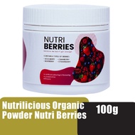 NUTRILICIOUS Organic Nutri Berries 100g - Acai Berry Powder, Acai Powder, Antioxidant HTM Pharmacy