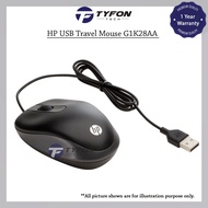 HP G1K28AA Optical Wired USB Travel Mouse (Black)