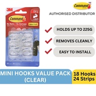 3M Command Clear Mini Hooks Value Pack - 17006CLR-VP
