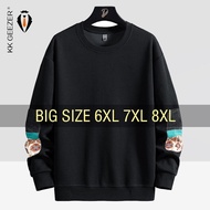 Men Sweatshirts Hoodies Oversized 6XL 7XL 8XL Plus Size Long Sleeve O-Neck Pullovers Spring Autumn S