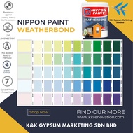 1LITER WEATHERBOND NIPPON PAINT 1L , CAT RUMAH NIPPON PAINT