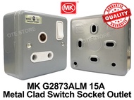 MK G2873 ALM 15A 1 Gang Metal Clad Switch Socket Outlet MK 15A Single Switch Socket Metal Clad