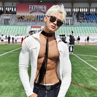 BD469 Men's Necklace European American Retro Punk Style Flow Design Leather Material Sexy Collar You