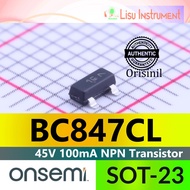 Bc847cl 45V 100mA NPN Transistor 1G BC847C SOT-23 onsemi ORIGINAL