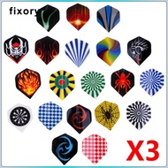 fixory prettyia 60pcs Standard Dart Flights Durable PET Darts Flights Tail Assorted