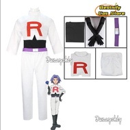Game Team Rocket Cosplay Jessie Musashi James Kojirou Costume Halloween Anime Accessories Wig Full S