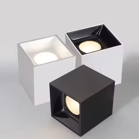 LED Square Downlight Minimalist Living Room Bedroom Ceiling Light Anti-Glare Spotlight 7W 9W 12W 15W