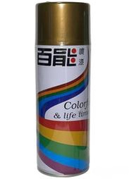 百能噴漆 123 金色 上色 防鏽 400ML 1瓶