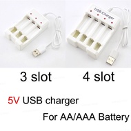 Universal USB Output Battery Charger 3/4 Slot Adapter For AA/AAA Battery Rechargeable Quick Charge B