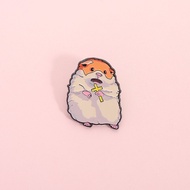 Cute Hamster Enamel Pin Cute Mouse Brooch Metal Badges Backpack Clothing Accessories Friends Gifts