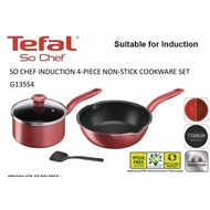 Tefal So Chef Induction 4 Pcs Cookware Set G135S495 Suitable For All Hub &amp; Induction