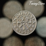 Koin Kuno 25 Sen Rupiah 1952