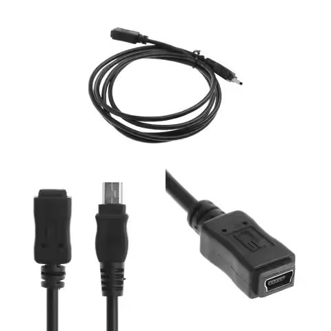 R53C Mini USB 2.0 Type B Male To Female Extention Cord Converter Adapter Cable 1.5m