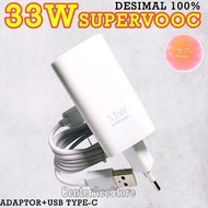 CHARGER RELME 33W SUPERVOOC/SUPERDART Original 1Set TypeC Cable Adapter Cable CHARGER - 1Set + Cable