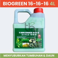 (4L) YI NONG BIOGREEN 16-16-16 Baja Foliar Menyuburkan Daun dan Tanaman Baja Subur