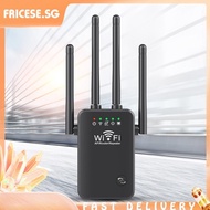 [fricese.sg] WiFi Extender Booster 2.4 GHz 300Mbps Easy Setup 4 Antenna Long Range for Home