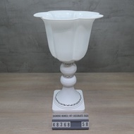 Unik Vase Bunga Pot Plastik Putih 58cm Dekorasi 4836858 Murah