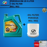 Perodua 0W-20 Engine Oil 4L + Oil Filter For Perodua ( R01 / R02 )