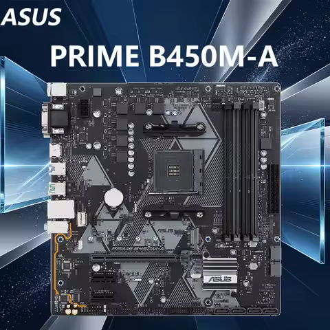 B450 AM4 Motherboard ASUS PRIME B450M-A CPU Ryzen 5 5500 5600 5800X3D Ryzen 7 5700X3D 7 5800X 5 5600
