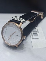 全新 agnès b.  Agnes b watch 春夏 32mm 女裝  B4A001J1 皮帶錶 黑金 簡約 made in Japan (SEIKO 代工製作）