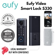 eufy Security Video Smart Lock S330, Chime Included, 3-in-1 Camera+Doorbell+Fingerprint Keyless, WiF
