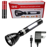 GHS DC-70 Max Rechargeable Japan Torch Light With Side Light Powerful Flashlight Waterproof Torchlig