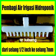 12-hole irrigation water divider from 1 2 inch hose to 7mm hose