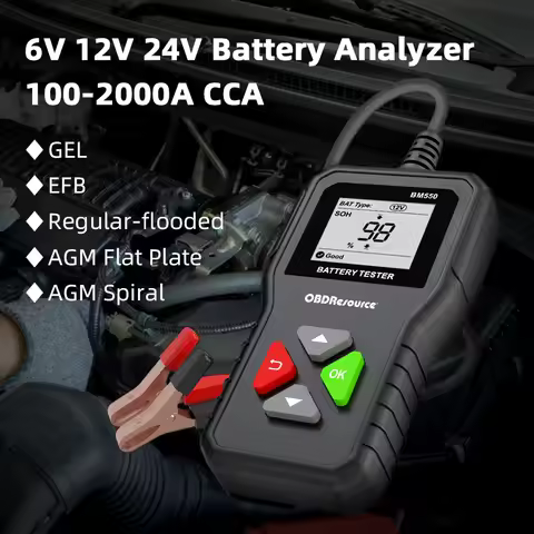 BM550 Battery Tester 6V 12V 24V Battery Tool 100-2000 CCA Battery Tester Battery Analyzer