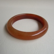 Nephrite Jade Bracelet Round Shape Flat Belly Inner Ring Size 61.9mm Width 13.5mm Suitable For All G