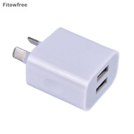 Fitow AU Plug Two USB Ports Mobile Phone Charger DC 5V 2A Output Power Adapter Used FE
