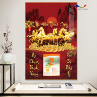 LỊCH TẾT 2026  tráng gương Mã Đáo Thành Công viền cao cấp- Lịch Tết treo tường 2026- Khổ nhỏ 30x40cm