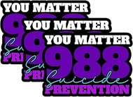 (3PCs) 988 Suicide Prevention Stickers Suicide Prevention Awareness Stickers Support Suicide Prevent