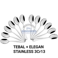 Corner Elite Tablespoon stainless Steel Dinner Fork 3Cr13 Thick Elegant Plain Foodgrade